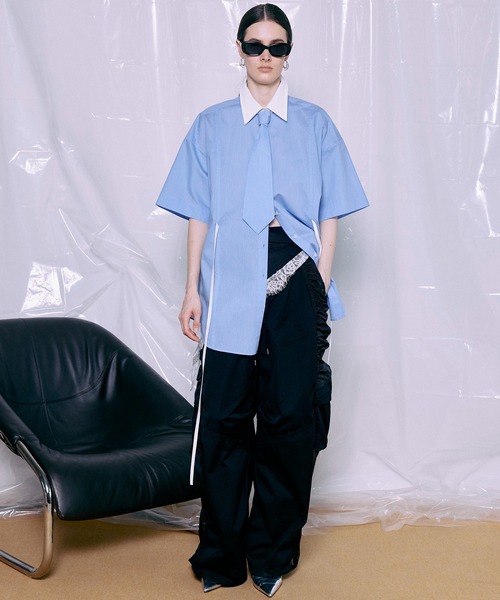 ワイドパンツ カーゴパンツ 「PRE-ORDER」Bicolor Cargo Pants/バイカラーカーゴパンツ レディース メンズの画像