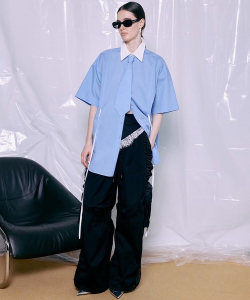 ワイドパンツ カーゴパンツ 「PRE-ORDER」Bicolor Cargo Pants/バイカラーカーゴパンツ レディース メンズの画像