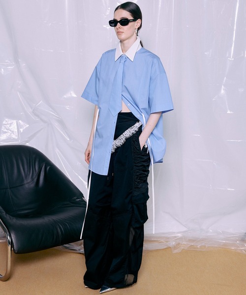 ワイドパンツ カーゴパンツ 「PRE-ORDER」Bicolor Cargo Pants/バイカラーカーゴパンツ レディース メンズの画像
