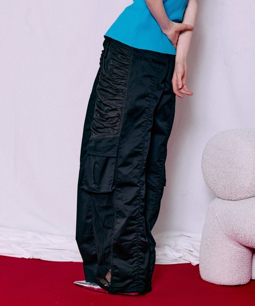 ワイドパンツ カーゴパンツ 「PRE-ORDER」Bicolor Cargo Pants/バイカラーカーゴパンツ レディース メンズの画像