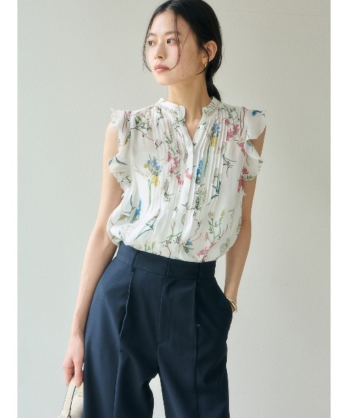 ワイドパンツ パンツ センタースリットワイドパンツ レディースの画像