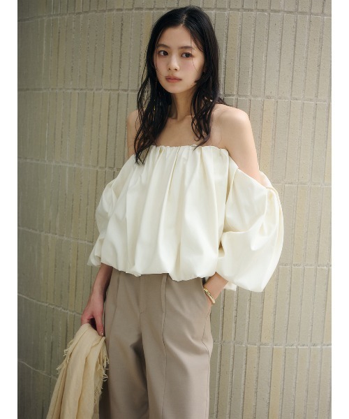 ワイドパンツ パンツ センタースリットワイドパンツ レディースの画像