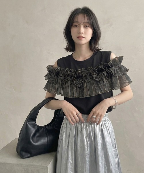 Lateru tシャツ 半袖 フリル Tシャツ レディース : ZOZOTOWN Yahoo!店