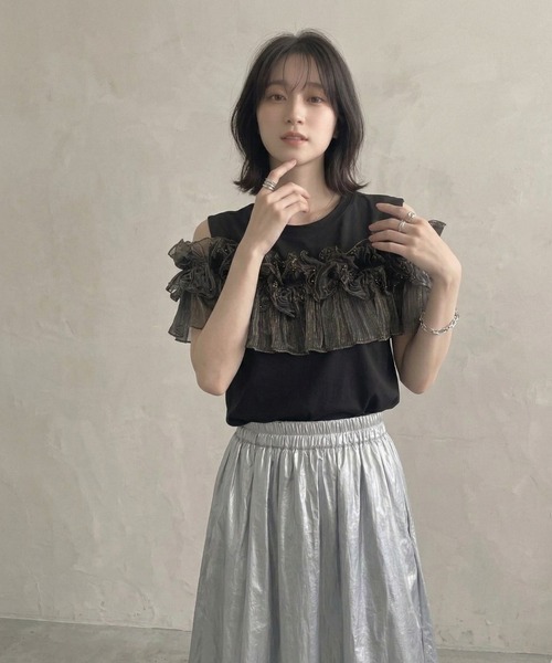 Lateru tシャツ 半袖 フリル Tシャツ レディース : ZOZOTOWN Yahoo!店