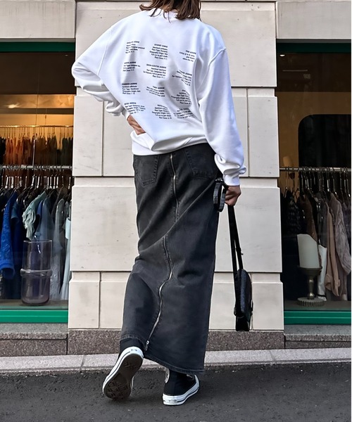 「mi via loca」 スウェットカットソー X-LARGE オフホワイト レディース_画像9