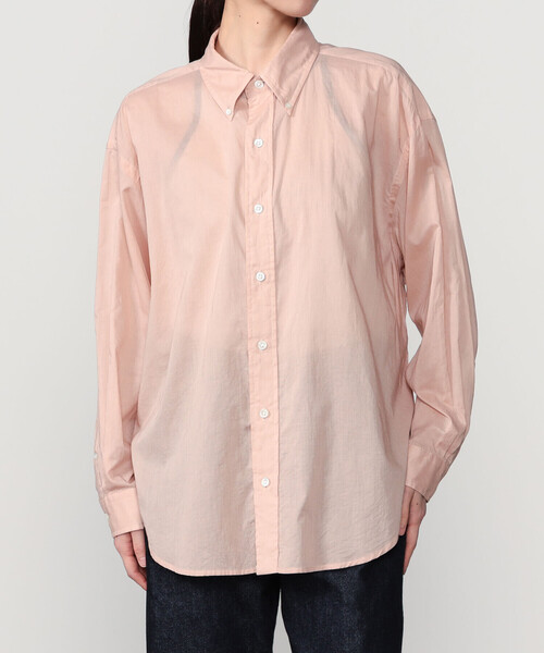 美品 シンゾーン シアー ダディ シャツ オーバーサイズ スモーキーピンク THE SHINZONE（ザ シンゾーン） ブラウス シャツ |「別注」SHEER DADDY
