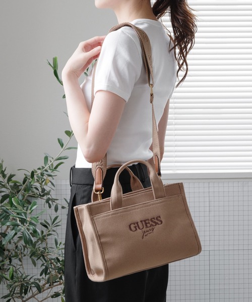 【希少】GUESS ゲス　00' vintage Y2K ハンドバック　ベージュ GUESS（ゲス） トートバッグ GUESS JEANS HAWLEY MEDIUM TOTE トート