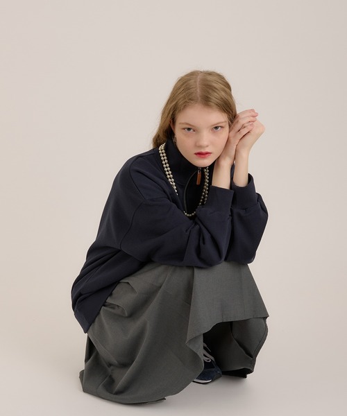 「MUHET」 スウェットカットソー X-LARGE イエロー レディース_画像7