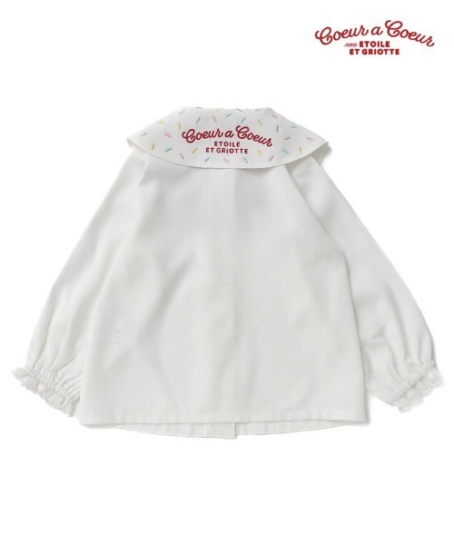 「coeur a coeur」 「KIDS」長袖ブラウス 100cm サックスブルー キッズ_画像3