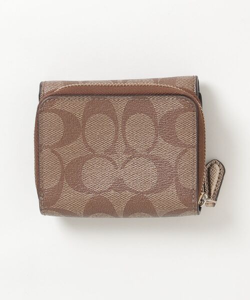 COACH（コーチ） シグネチャー柄 ミニ財布 - ブラウン レディース