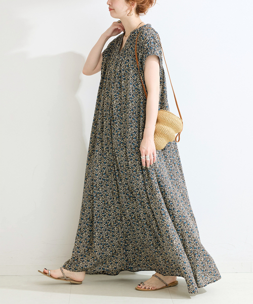 ワンピース 「S/Mサイズ展開」手洗い可 / ボイルタックワンピースの画像