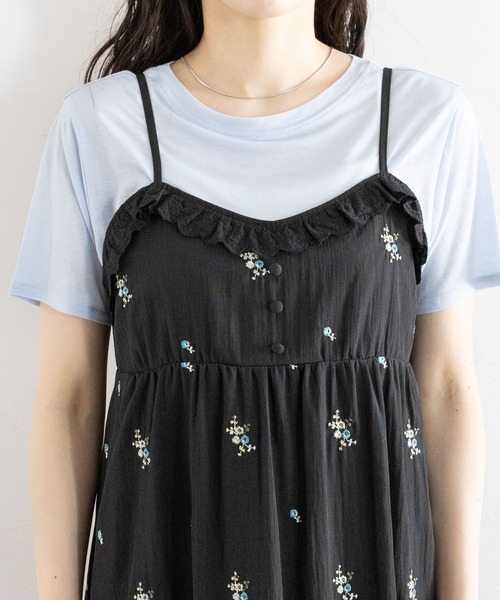RAGEBLUE（レイジブルー） ワンピース 夏 フラワー刺繍キャミ