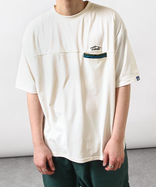 「GERRY」 半袖Tシャツ LARGE カーキ メンズ_画像4