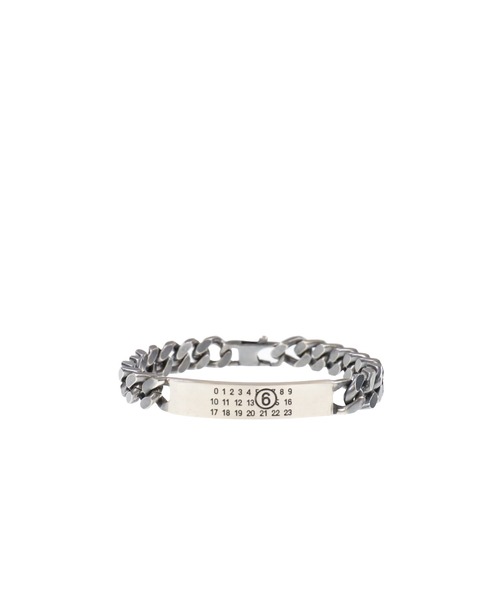 MM6 ブレスレット MINIMAL LOGO ID TAG CURB BRACELET メンズ