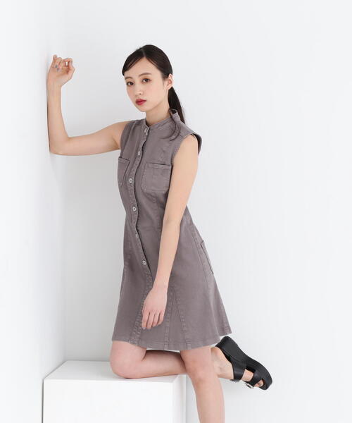 「JILL by JILL STUART」 ノースリーブワンピース「kikoコラボ」 MEDIUM ネイビー レディース_画像2