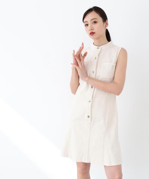 「JILL by JILL STUART」 ノースリーブワンピース「kikoコラボ」 MEDIUM ネイビー レディース_画像3