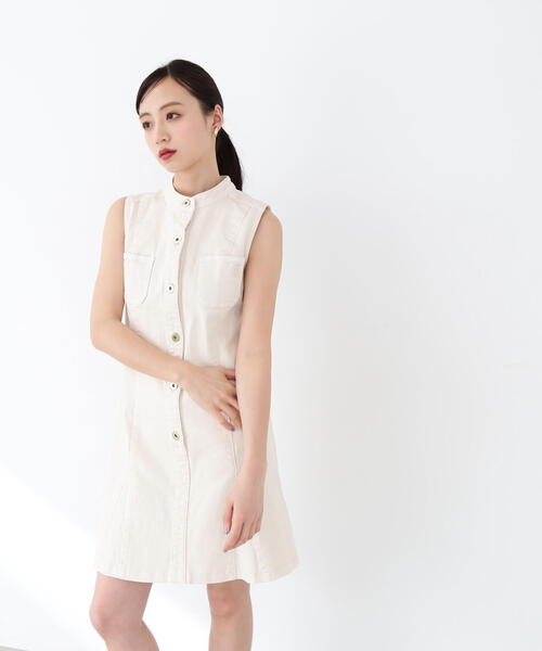 「JILL by JILL STUART」 ノースリーブワンピース「kikoコラボ」 MEDIUM ネイビー レディース_画像4