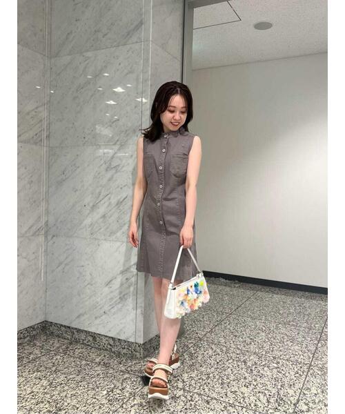 「JILL by JILL STUART」 ノースリーブワンピース「kikoコラボ」 MEDIUM ネイビー レディース_画像7