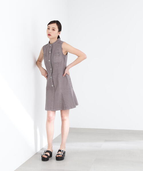 「JILL by JILL STUART」 ノースリーブワンピース「kikoコラボ」 MEDIUM ネイビー レディース_画像9