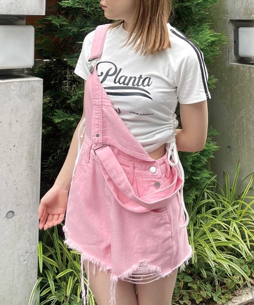 「SPIGA」 オーバーオール MEDIUM ブラック レディース_画像2