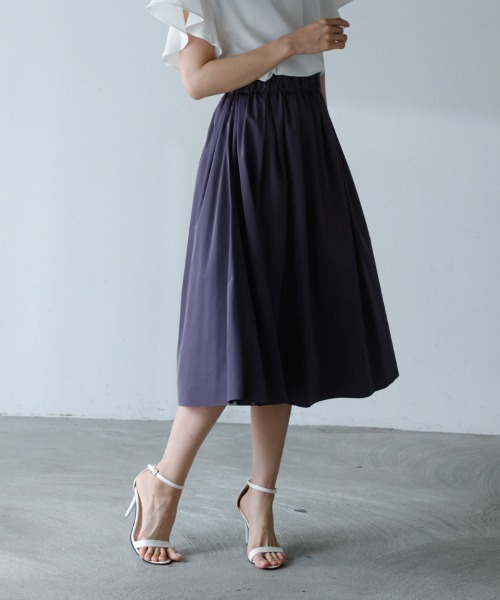 「M.deux」 フレアスカート MEDIUM ベージュ レディース_画像3