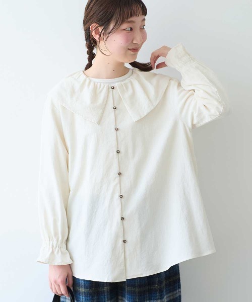 bulle de savon（ビュルデサボン） ブラウス シャツ fuwafuwa corduroy 