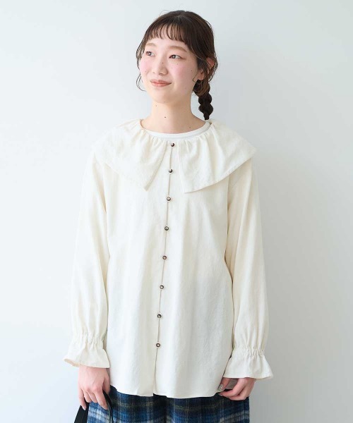 bulle de savon（ビュルデサボン） ブラウス シャツ fuwafuwa corduroy 