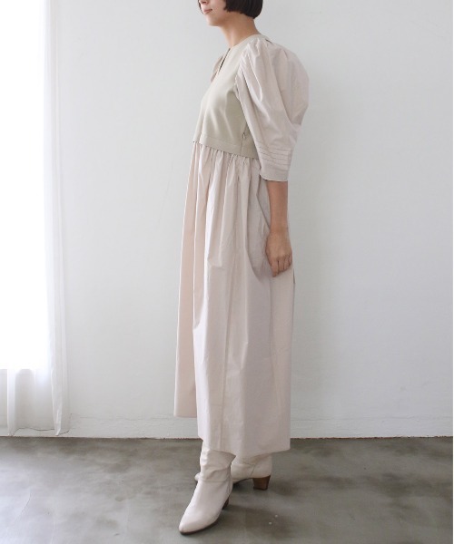 新品 MARILYN MOON カウルスリーブシャーリングドッキングワンピース Marilyn Moon（マリリンムーン） ワンピース カウルスリーブ