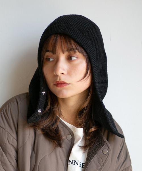 14+（イチヨンプラス） ニット帽 ニットキャップ ニットスナップボタン