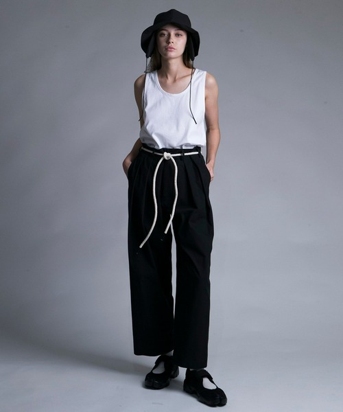 パンツ my beautiful landlet tuck wide pants my beautiful landlet パンツ 「my landlet」ORGANIC COTTON