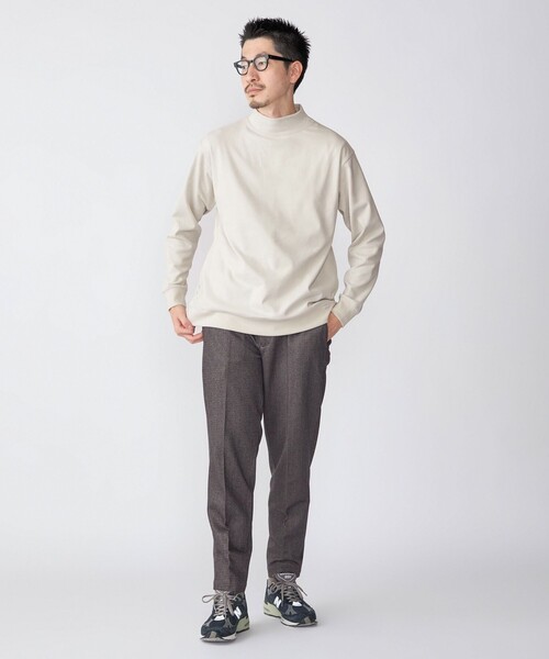 シップス（SHIPS）/SHIPS: ダウンファブリック イージー スラックス 23AW〈チェック〉 SHIPS（シップス） スラックス SHIPS: ダウンファブリック イージー