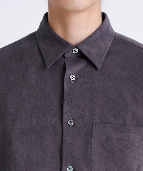 ALLEGE シャツ 「ALLEGE」Synthetic Suede Shirt メンズ