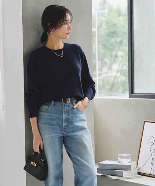 RASW ニット セーター 「RASW」カシミヤ100％クルーネックニット