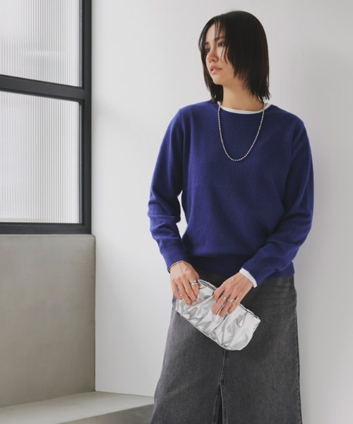 RASW ニット セーター 「RASW」カシミヤ100％クルーネックニット