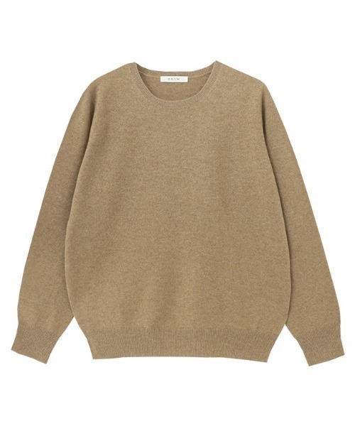 美品 ザロウ カシミヤ100％ クルーネック ニット セーター アイボリー XS RASW]カシミヤ100％クルーネックニット◇送料無料【Akaneさん着用