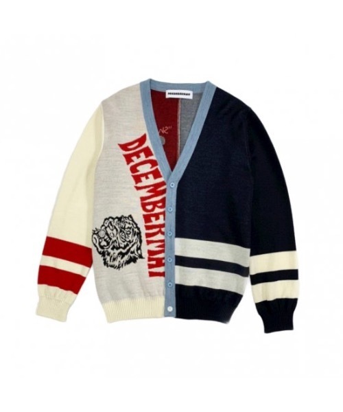 【DECEMBERMAY】カーディガン　セーター DECEMBERMAY セーター ニット Lovers Tiger cardigan メンズ