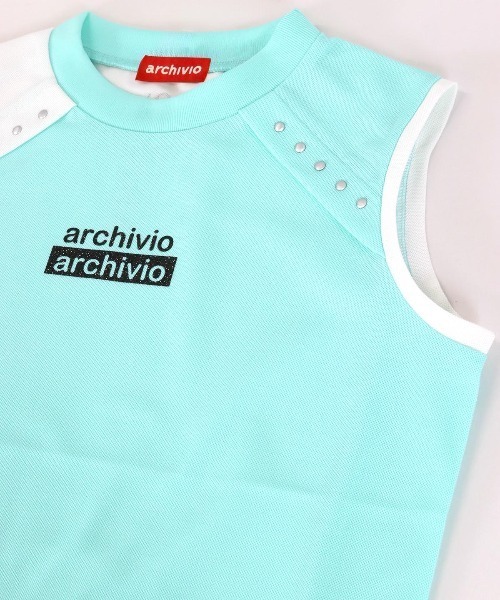 archivio タンクトップ ノースリーブ 「LADIES」スタッズ付き