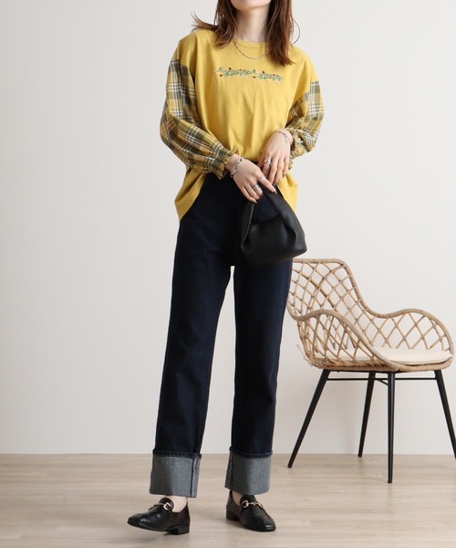 tシャツ EMAGO 花刺繍袖ギャザーT レディース Emago tシャツ EMAGO 花刺繍袖ギャザーT レディース : ZOZOTOWN