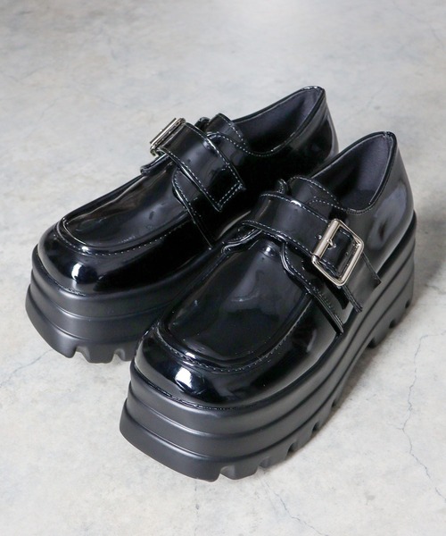 LOVEHUNTER ローファー 軽量厚底 トリプルソールローファー