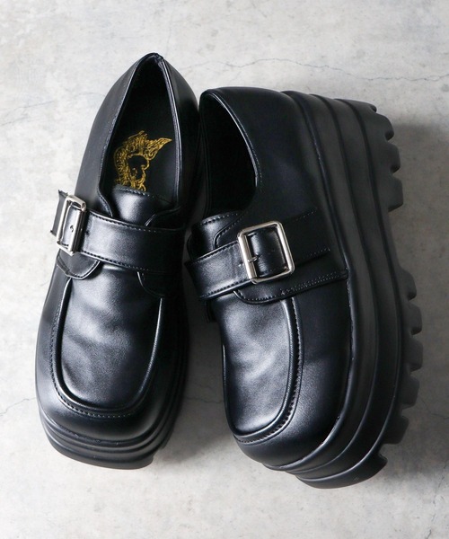 LOVEHUNTER ローファー 軽量厚底 トリプルソールローファー