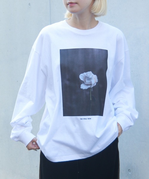 THE FINAL VIEW tシャツ 「THE FINAL VIEW」フラワーフォトプリント