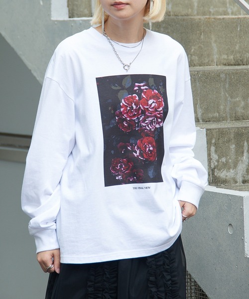 THE FINAL VIEW tシャツ 「THE FINAL VIEW」フラワーフォトプリント