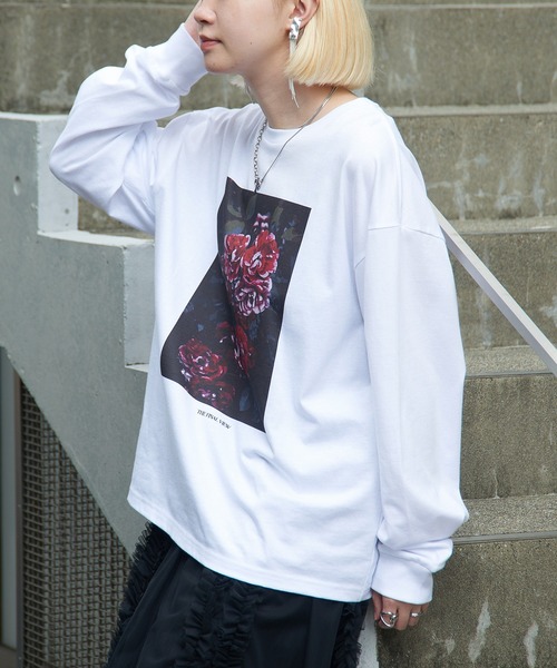 THE FINAL VIEW tシャツ 「THE FINAL VIEW」フラワーフォトプリント