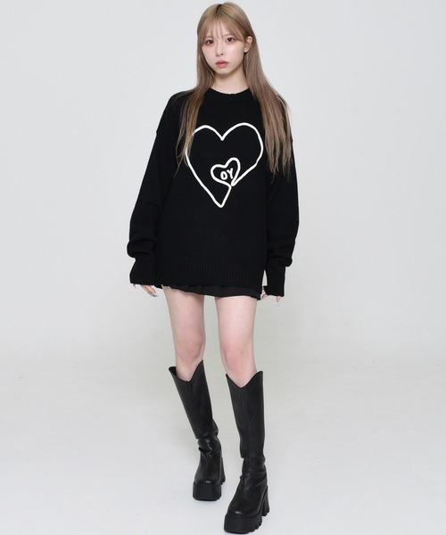 OY ニットセーター OY ニット セーター 「OY/オーワイ」 HEART STICH DESTOYED KNIT