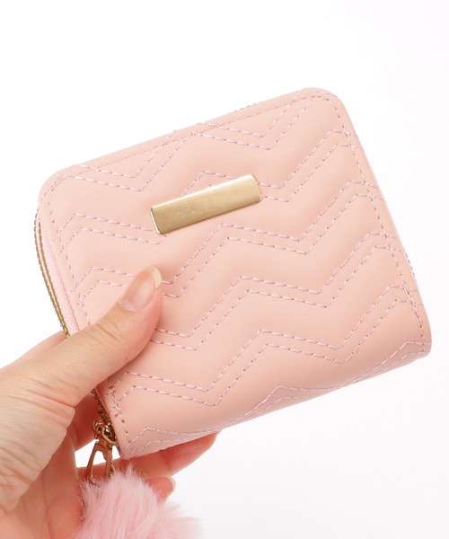 Lace Ladies（レースレディース） 財布 ファー チャーム付き ジグザグ
