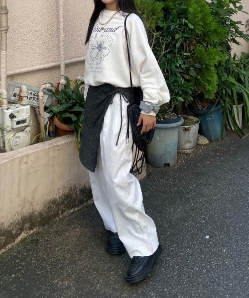 nemne（ネンネ） スカート 「Seoup」レイヤードシアーニットラップ