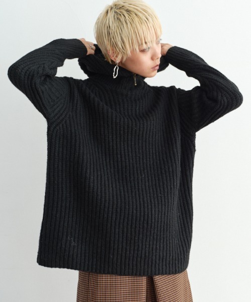 タグ付き未使用品☆ セオリー　ワンショルダー　ウールニット　S ブラック JIGGYS SHOP（ジギーズショップ） セーター ニット タートルネック