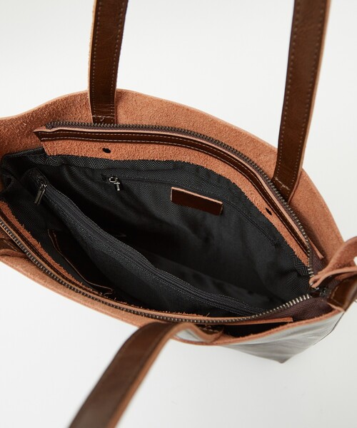 ABAHOUSE GRAY トートバッグ スプリットレザー 縦型 トートバッグ