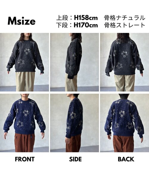 CPCM（シーピーシーエム） ニット セーター 総柄モールニット