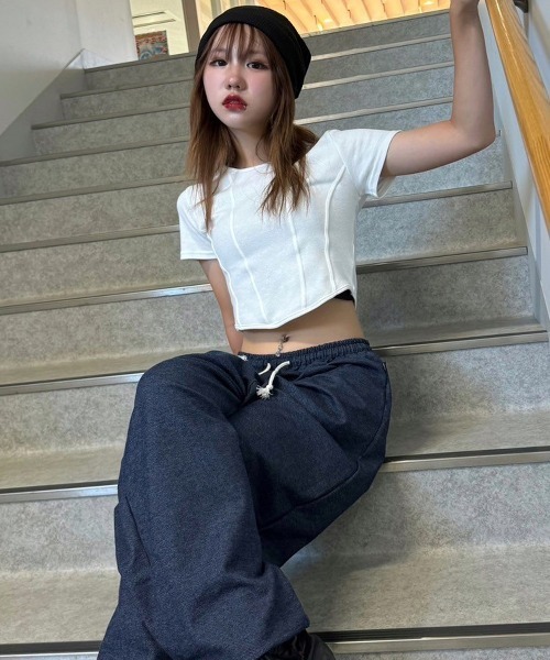 RandS tシャツ コルセット風デザインT キッズ 子供服 男の子 女の子 